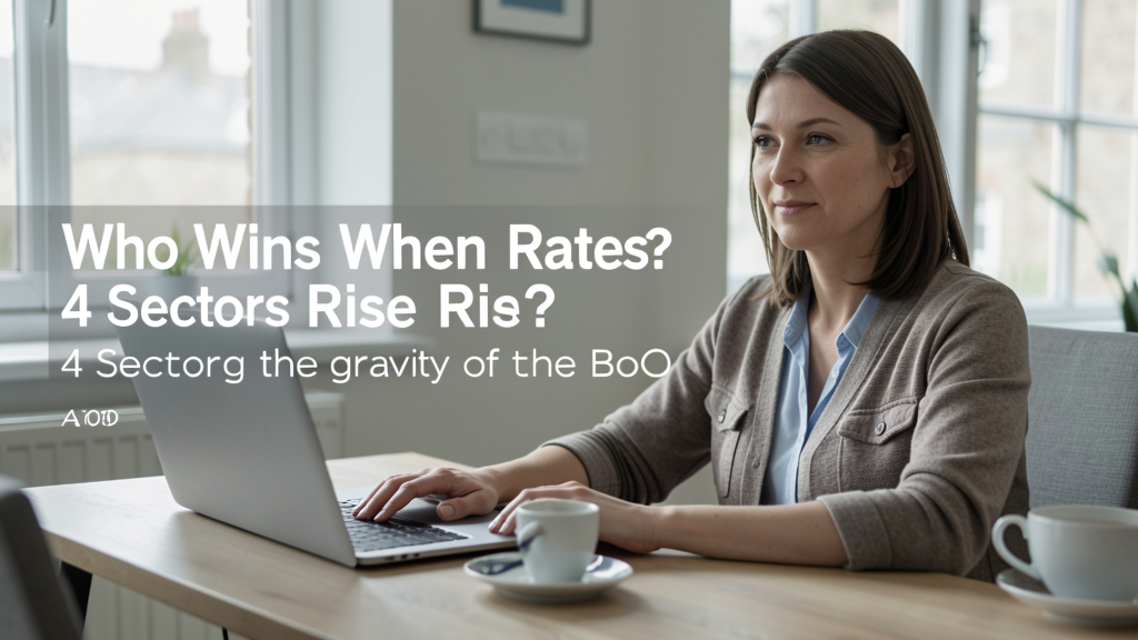 Editorial image illustrating Who Wins When Rates Rise? 4 Sectors Defying the Gravity of the BoE