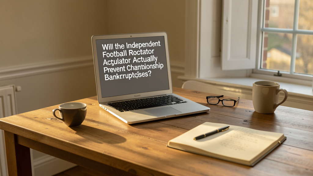 Editorial image illustrating Will the Independent Football Regulator Actually Prevent Championship Bankruptcies?